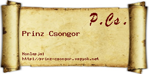Prinz Csongor névjegykártya