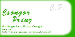 csongor prinz business card
